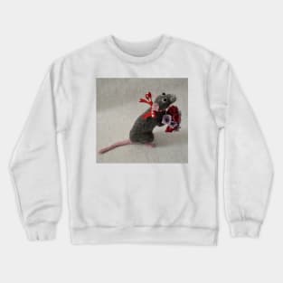 Rat with Flowers Crewneck Sweatshirt